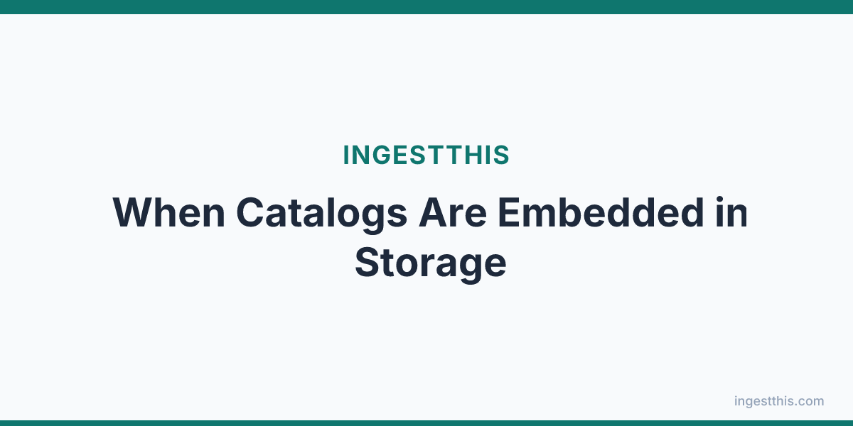 When Catalogs Are Embedded in Storage