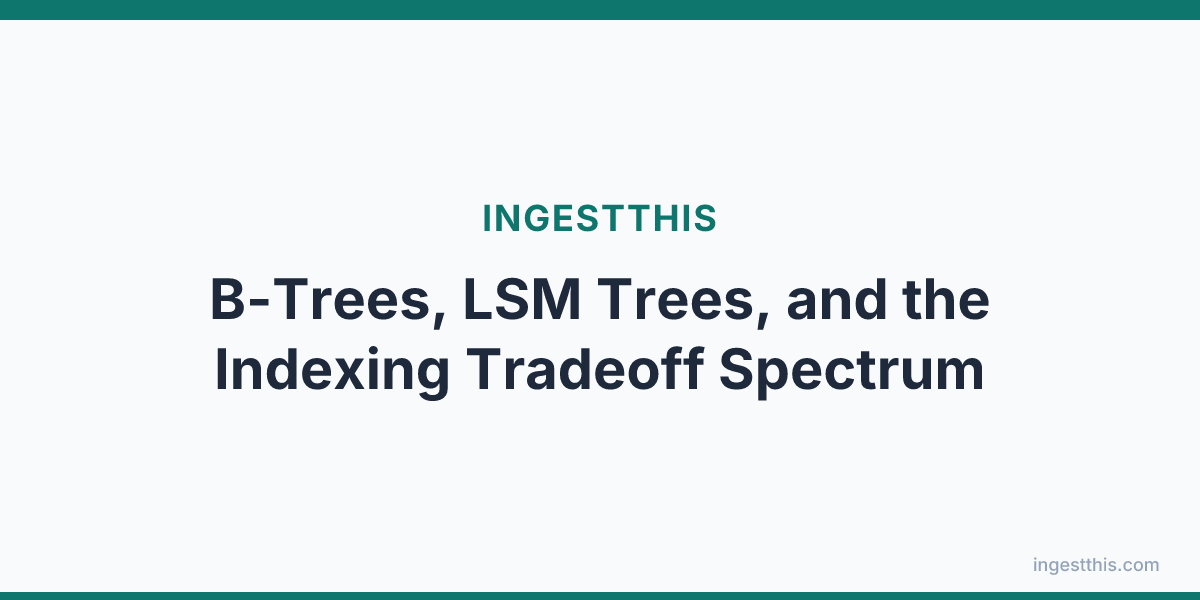 B-Trees, LSM Trees, and the Indexing Tradeoff Spectrum