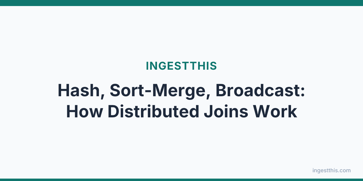 Hash, Sort-Merge, Broadcast: How Distributed Joins Work