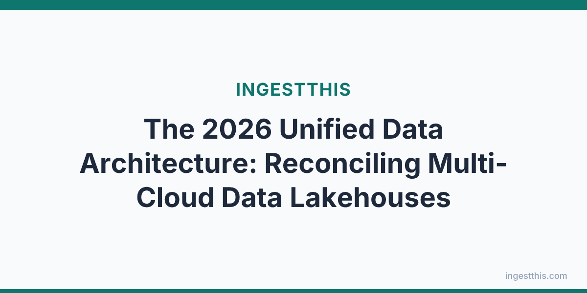 The 2026 Unified Data Architecture: Reconciling Multi-Cloud Data Lakehouses