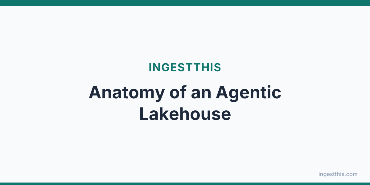 Anatomy of an Agentic Lakehouse