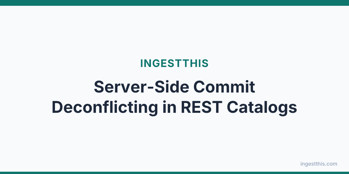 Server-Side Commit Deconflicting in REST Catalogs