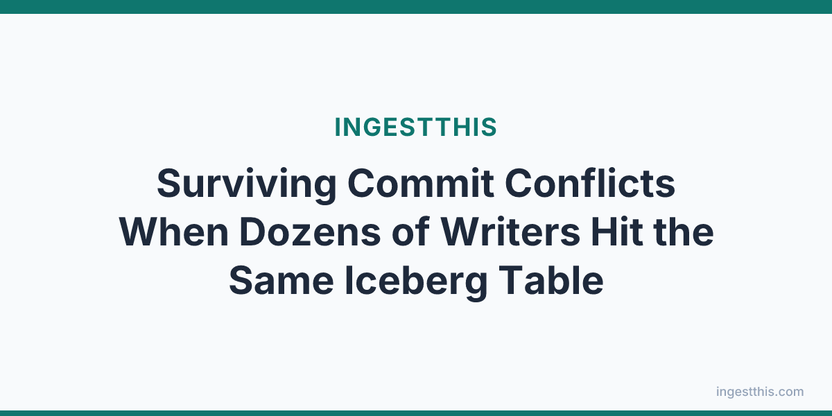 Surviving Commit Conflicts When Dozens of Writers Hit the Same Iceberg Table