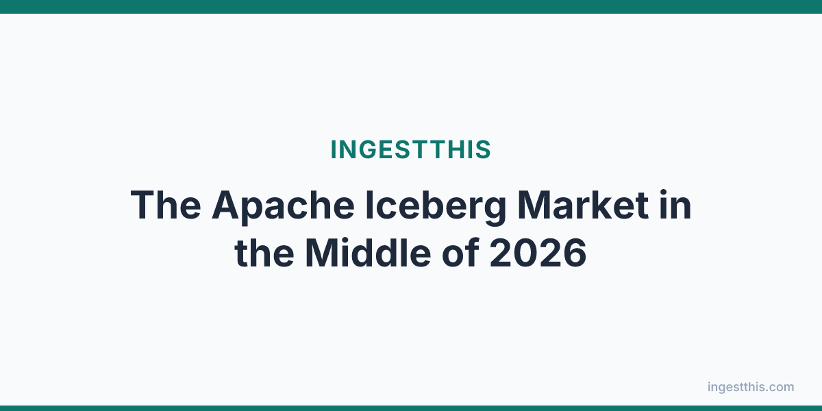 The Apache Iceberg Market in the Middle of 2026