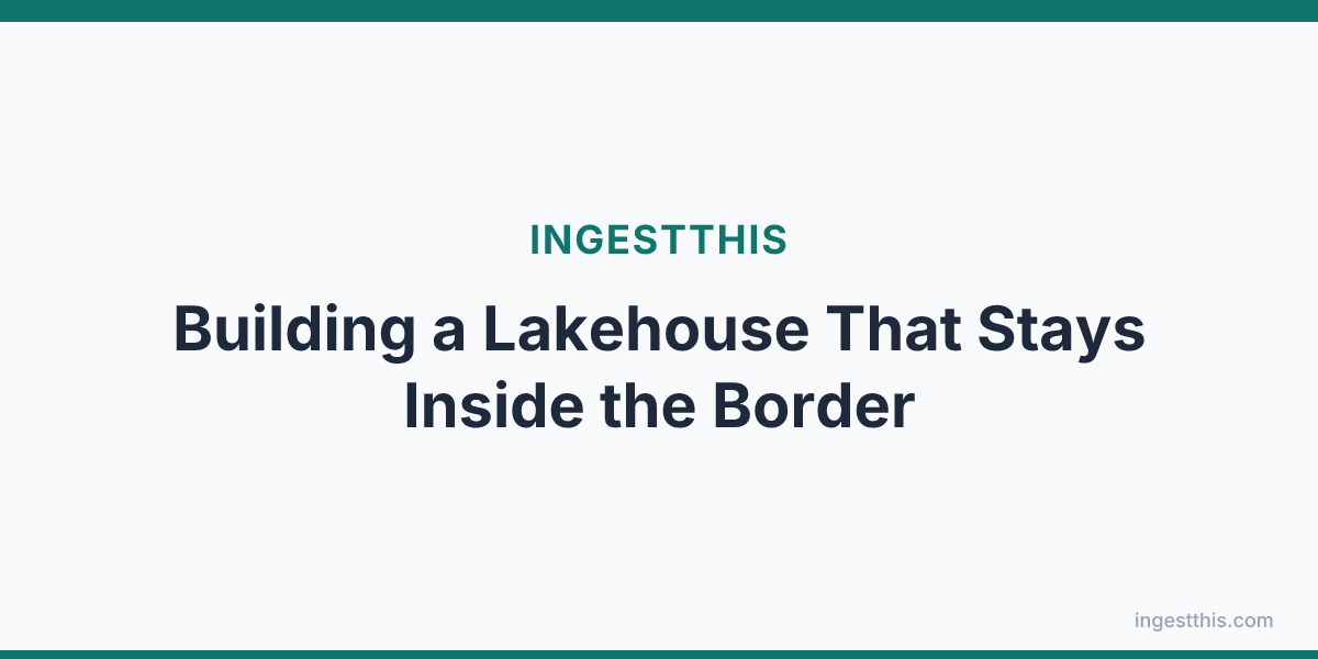 Building a Lakehouse That Stays Inside the Border