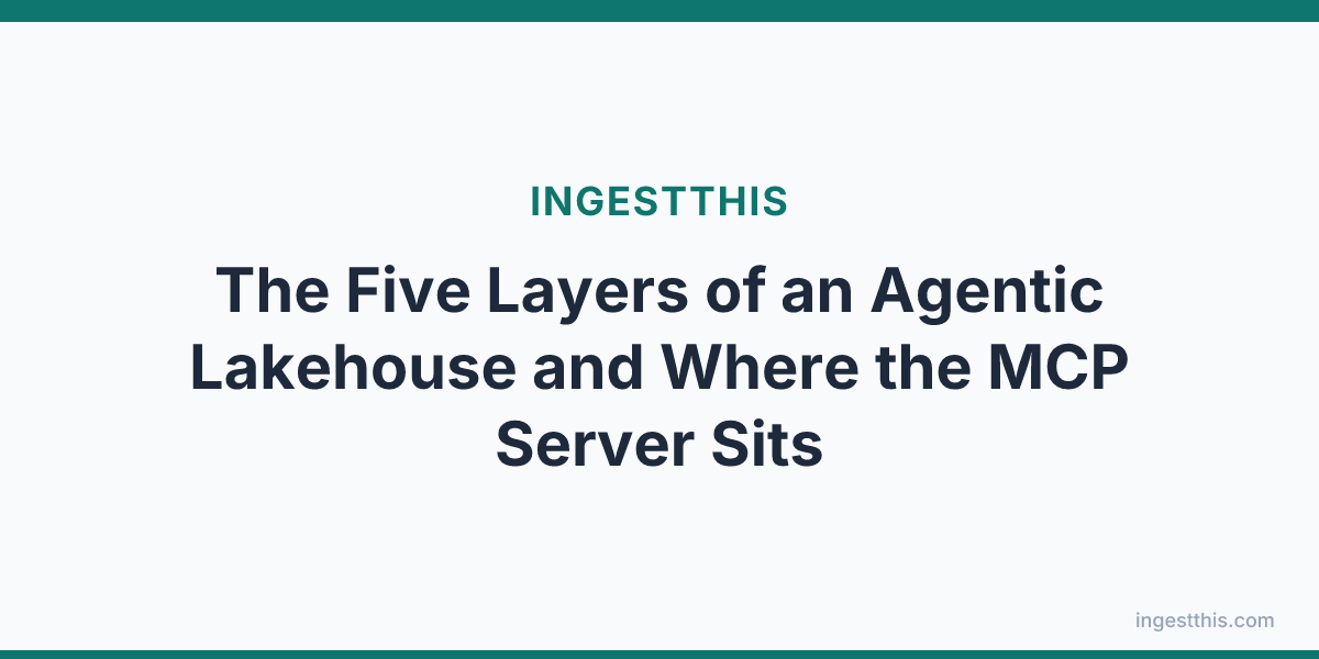 The Five Layers of an Agentic Lakehouse and Where the MCP Server Sits