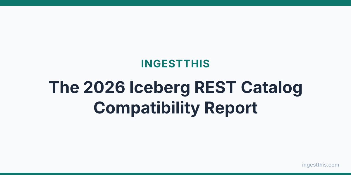The 2026 Iceberg REST Catalog Compatibility Report
